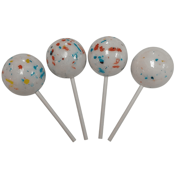 Naturejam Large Psychedelic Jawbreakers Candy on Sticks 2.25inch Big 4Count Lollipops-Hard As A Rock