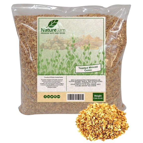 Naturejam Minced & TOASTED Onions (2 Pounds)