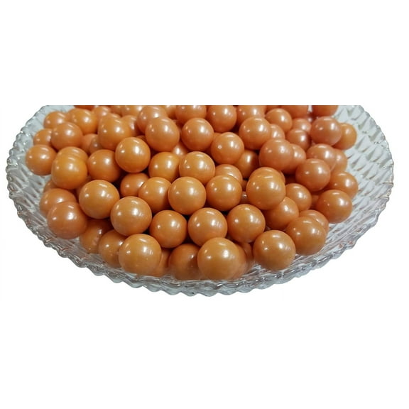 Naturejam Mini Glimmer Gumballs 0.5 Inch Gum balls, Orange, 2 Pounds