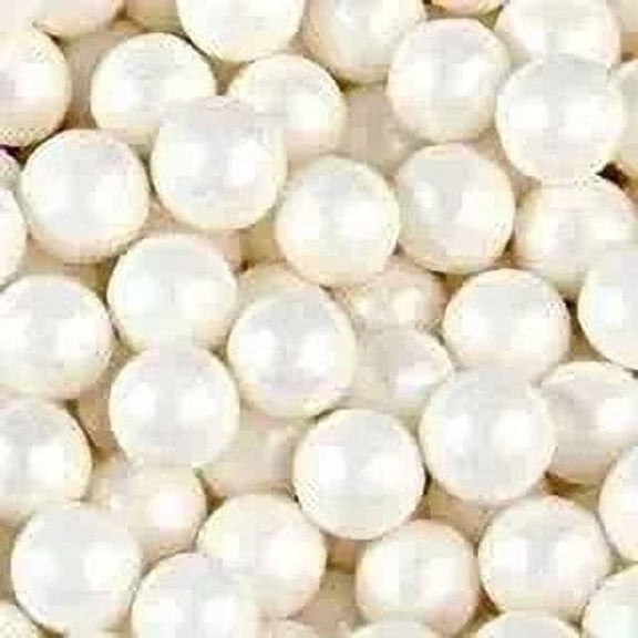 Naturejam Mini Glimmer Gumballs 0.5 inch (White, 2 Pounds)