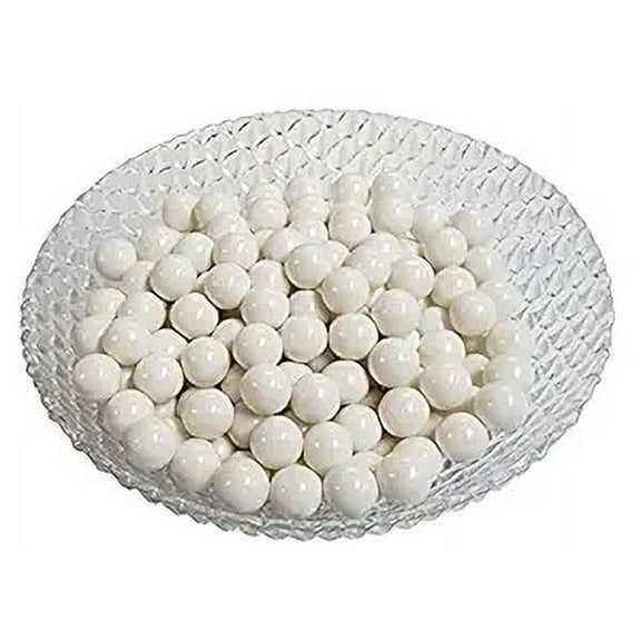 Naturejam Mini Gumballs 0.5 Inch (White) 5 Pound Bulk Size