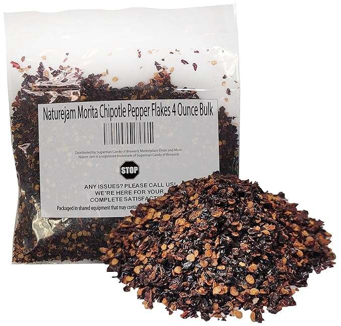 Naturejam Morita Chipotle Pepper Flakes 4 Ounce Bulk-Hot & Spicy ...