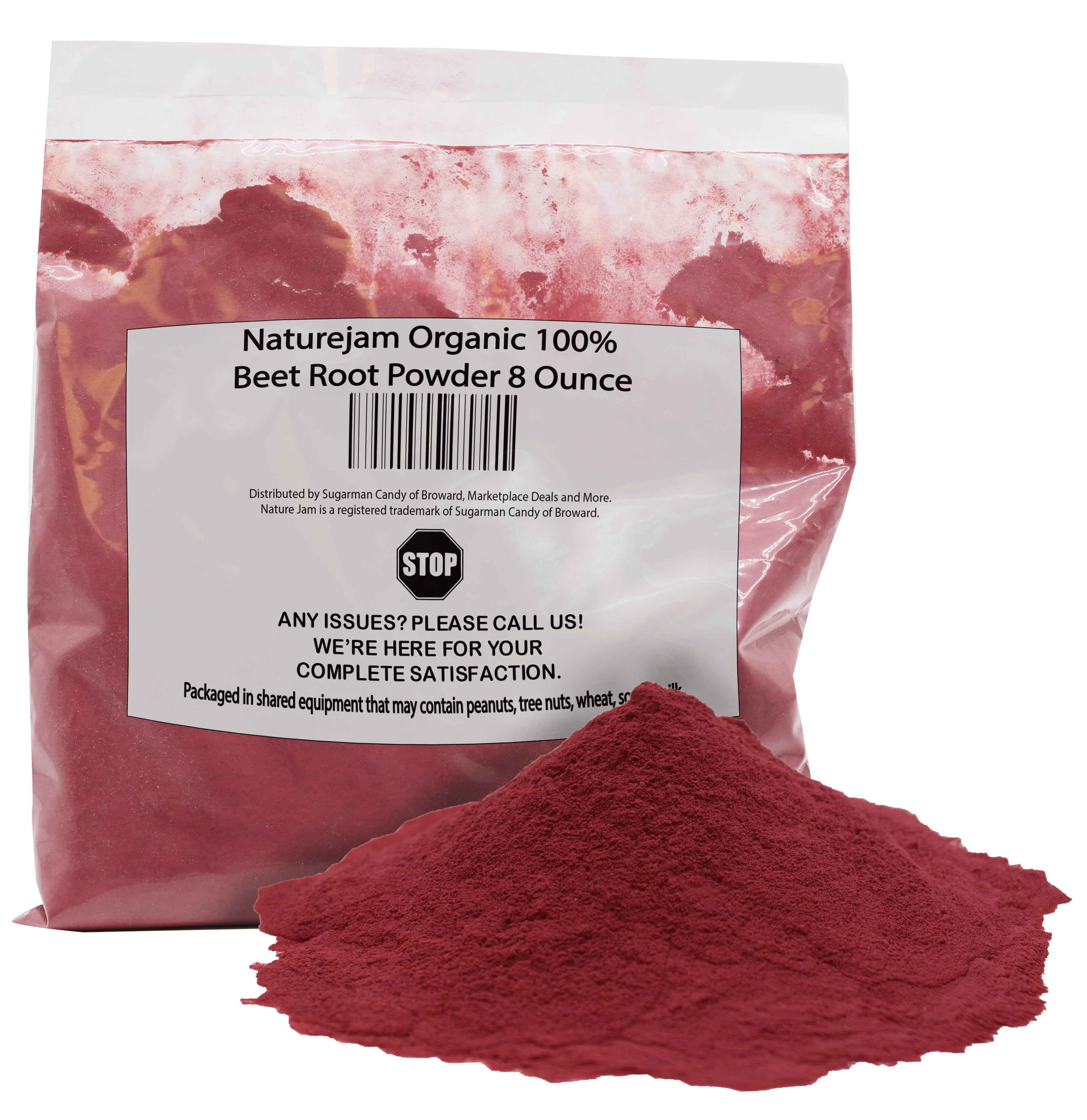 Naturejam Organic Beet Root Powder 8 Ounce Bulk-Premium Grade for Smoothies & Natural Juices