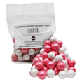 thumbnail image 1 of Naturejam Pink & White Shimmery Gumballs 1 Pound Size-1 inch Pearl Gumballs for Girl Baby Shower, 1 of 6