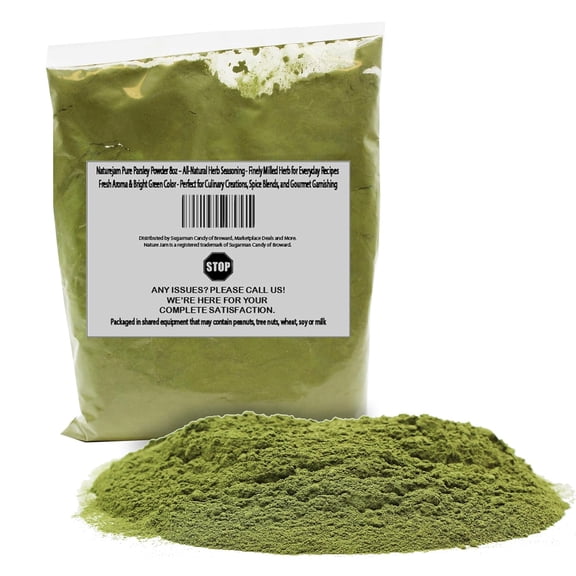 Naturejam Pure Parsley Powder 8oz All-Natural Herb Seasoning - Finely Milled Herb for Everyday Recipes - Fresh Aroma & Bright Green Color - Perfect for Culinary Creations, Spice Blends