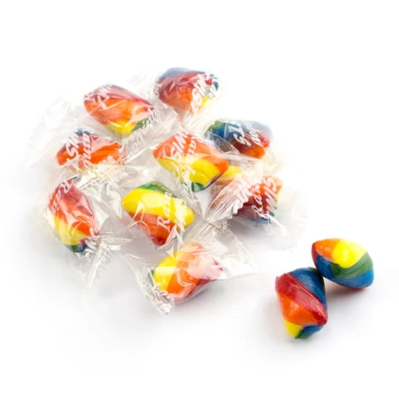 Naturejam Rainbow Cylinder Shaped Candy Twists - 2 Pounds - Fruit Flavored
