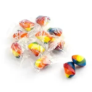 Naturejam Rainbow Cylinder Shaped Candy Twists - 5 Pounds - Fruit Flavored