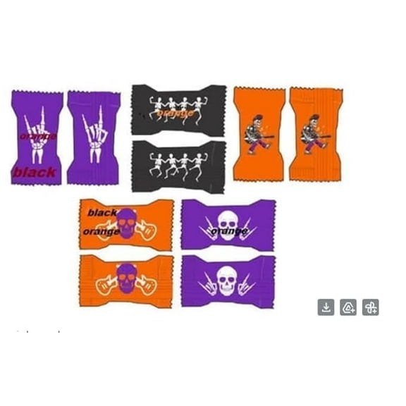 Naturejam Skeleton Themed Peppermint Candy - 100 Count Individually Wrapped Mints for Halloween Parties - Spooky Skull and Bones Hard Candy Treats for Trick or Treat Bags