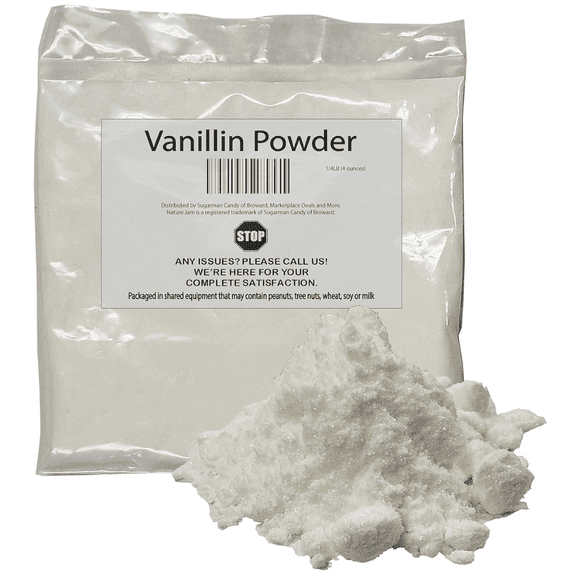 Naturejam Vanillin Powder 4 oz-Food Grade Additive for Food and Flavor Applications-Heat sealed bag