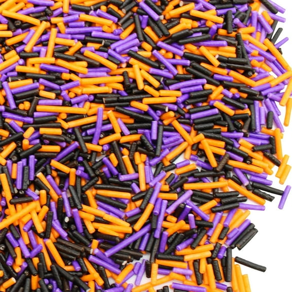 Naturejam's Halloween Sprinkles Cake Decorations - 8 oz Scary Halloween Decorations - Purple, Orange & Black Cake Supplies - Spooky Decor - Cupcake Toppers & Ice Cream Jimmies