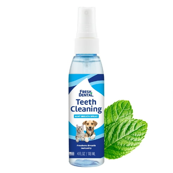 Naturel Promise Fresh Dental Dog Breath Freshener Spray Dogs & Cats, 4 oz Bottle