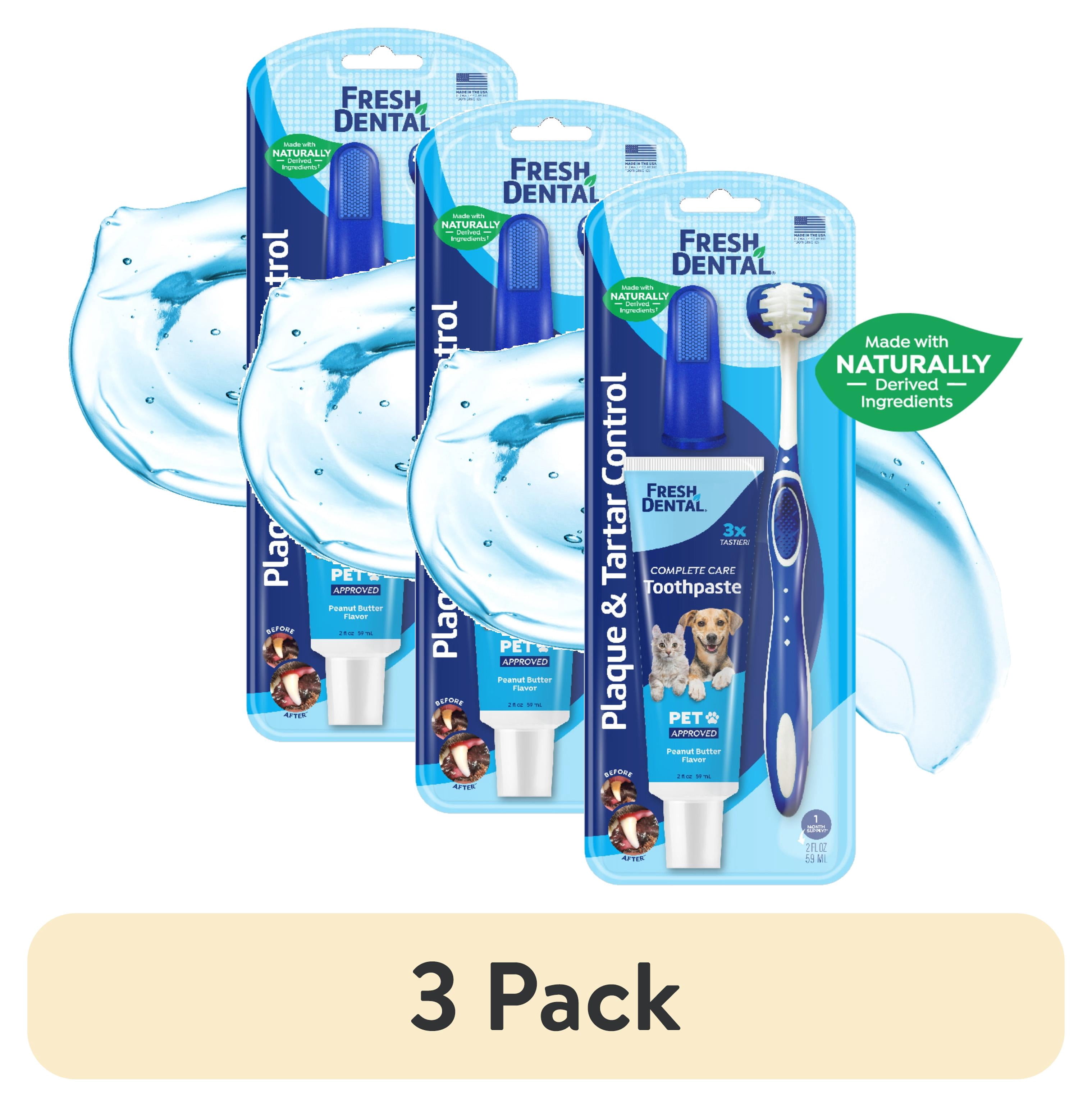 (3 pack) Naturel Promise Fresh Dental Tooth Brushing Kit for Dogs