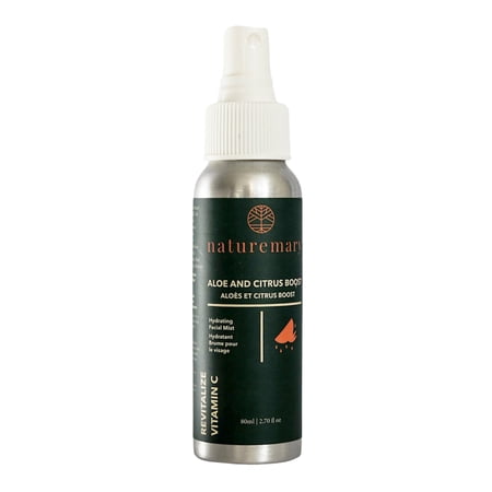 Naturemary Vitamin C Hydrating Facial Mist, Aloe and Citrus Boost, 2.7 oz