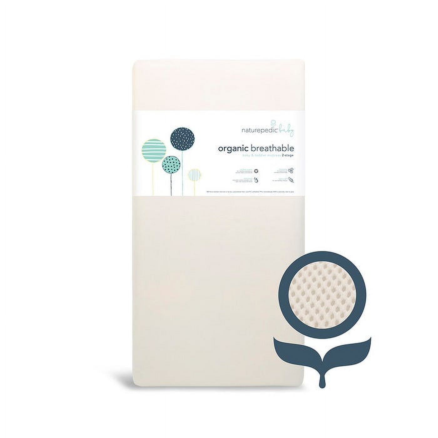 Organic Waterproof 2-Stage Crib and Toddler Mattress