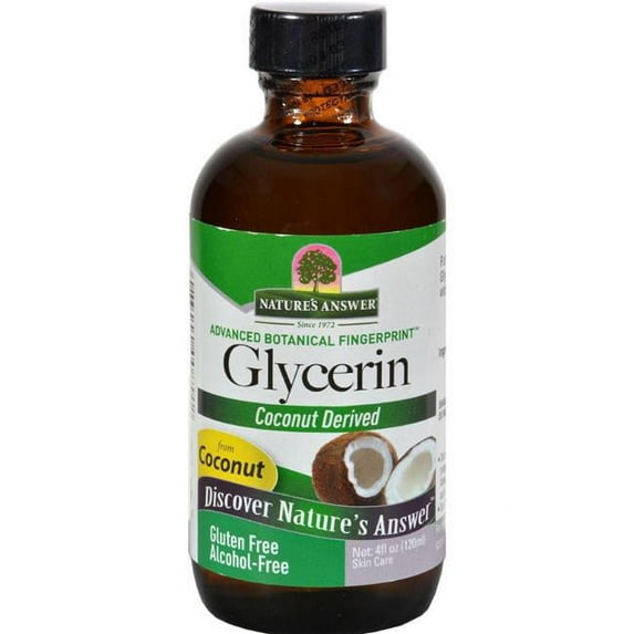 Natures Answer HG0102384 4 fl oz Pure Vegetable Glycerin Alcohol Free