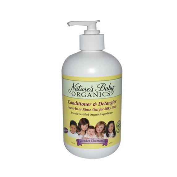 Natures Baby Organics 0290650 Conditioner & Detangler, Lavender Chamomile - 16 fl oz
