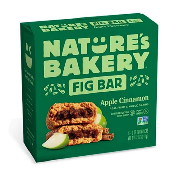 Natures Bakery Stone Ground Whole Wheat Apple Cinnamon Fig Bars, 6 ct