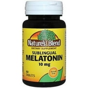 Natures Blend Sublingual 10mg Melatonin Tablets، 60ct 079854092912S758