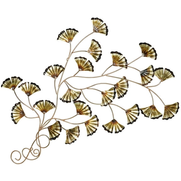 Natures Bliss Wall Sculpture Antique Brass