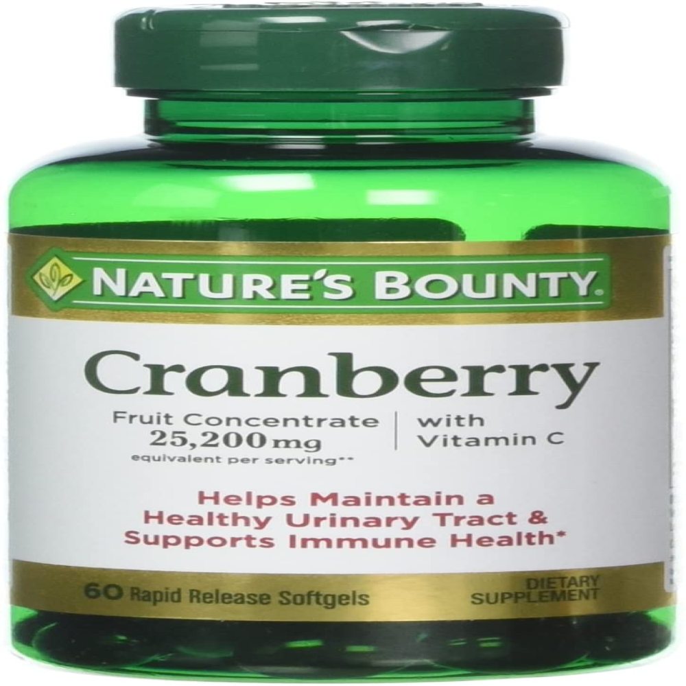 "Natures Bounty Cranberry with Vitamin C, , mg, Softgels (Pack of