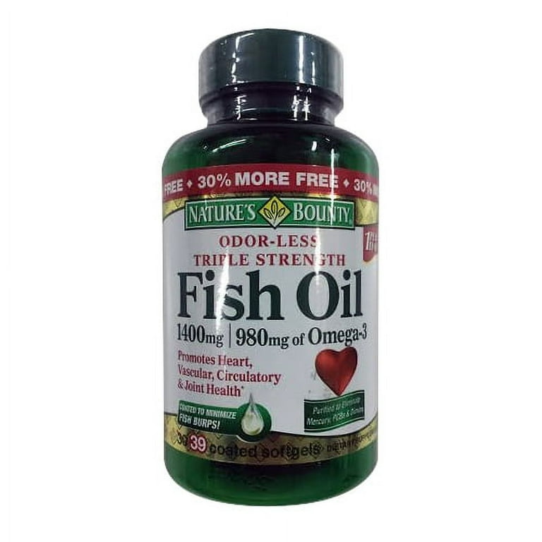 Natures Bounty Fish Oil 1400 Mg Softgels Triple Strength 39 Ea