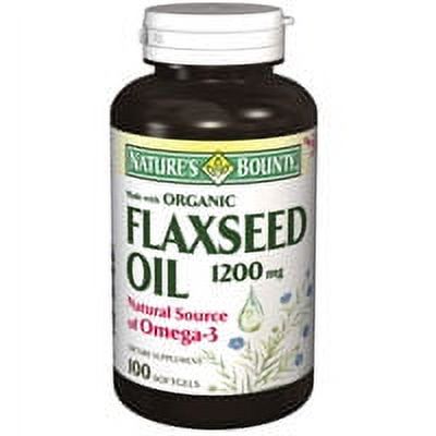 Natures Bounty Flaxseed Oil 1200 Mg, Omega 3 Softgels - 100 Ea, 3 Pack - image 1 of 1