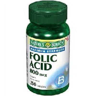Natures Bounty Folic Acid 800 Mcg Maximum Strength Tablets - 200 Ea, 6 Pack