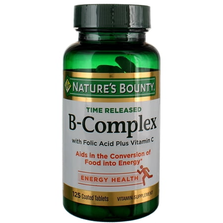Nature's Bounty Time Released B-Complex Supplements, 125 Ct (3 pack)
