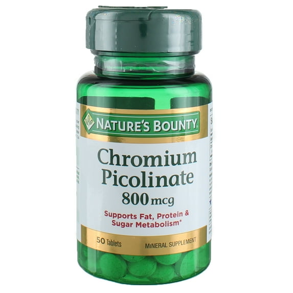 Nature's Bounty Mineral Chromium Picolinate Tablets, 800 mcg, 50 Ct (3 pack)