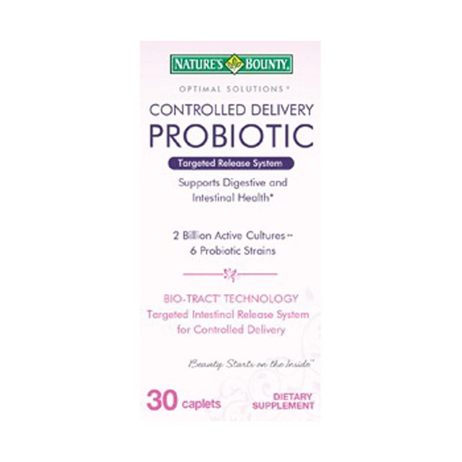 Natures Bounty Optimal Solutions Controlled Probiotic Caplets 30 Ea, 3 Pack