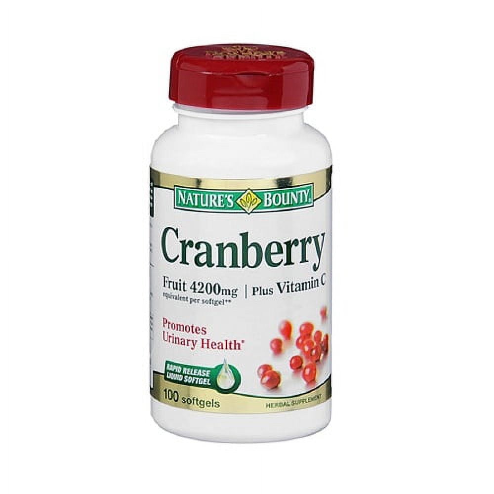 Natures Bounty Triple Strength Cranberry Fruit 4200 Mg Plus Vitamin C