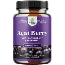 Natures Craft Acai Berry Antioxidant Support Weight Loss Supplement for Women and Men - Vitamins Minerals Antioxidant Formula Supports Immune System and Boost Energy Cognitive Health 60 Capsules