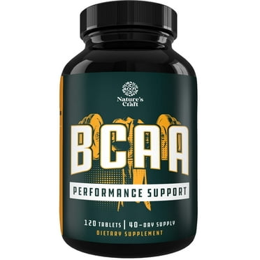 Natures Craft-Branch Chain Amino Acids Supplement - Vegan BCAA Tablets Post Workout Muscle Recovery and Muscle Growth Support for Men and Women 120 Count