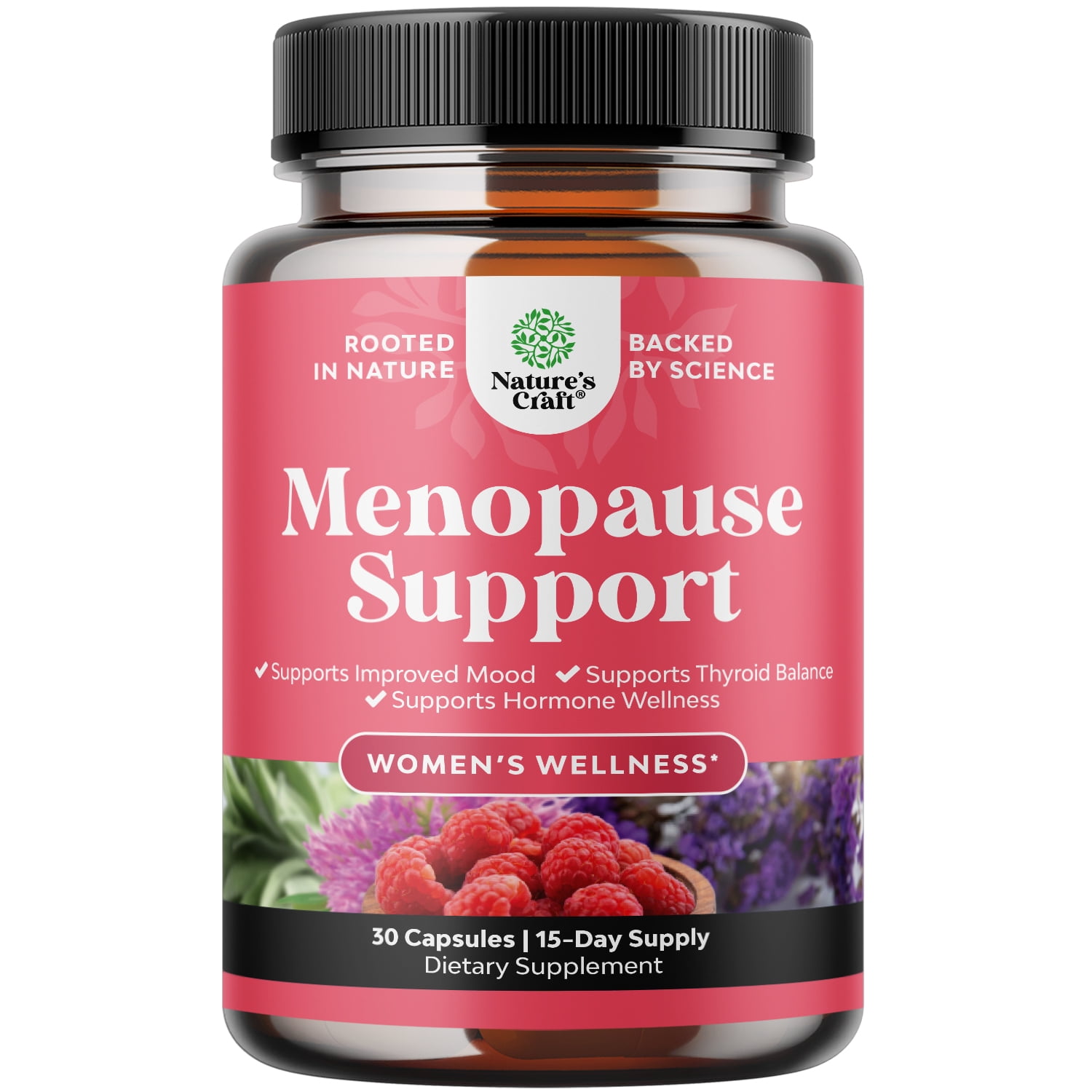 Natures Craft Herbal Menopause Supplements for Women, Menopause Relief & Mood Support, 30 Capsules