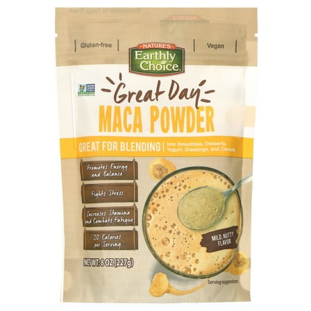Natures Earthly Choice Powder Blend Maca Gluten Free Bag, 8 Oz