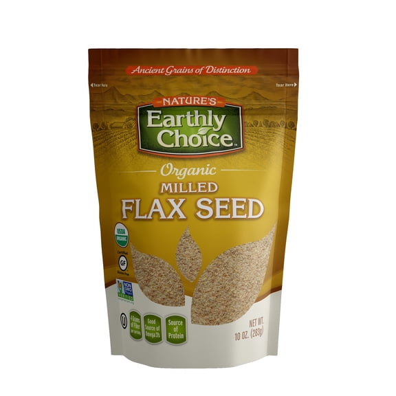 Natures Earthly - Choice Seed Flax Milled - 10 OZ, Case of 6