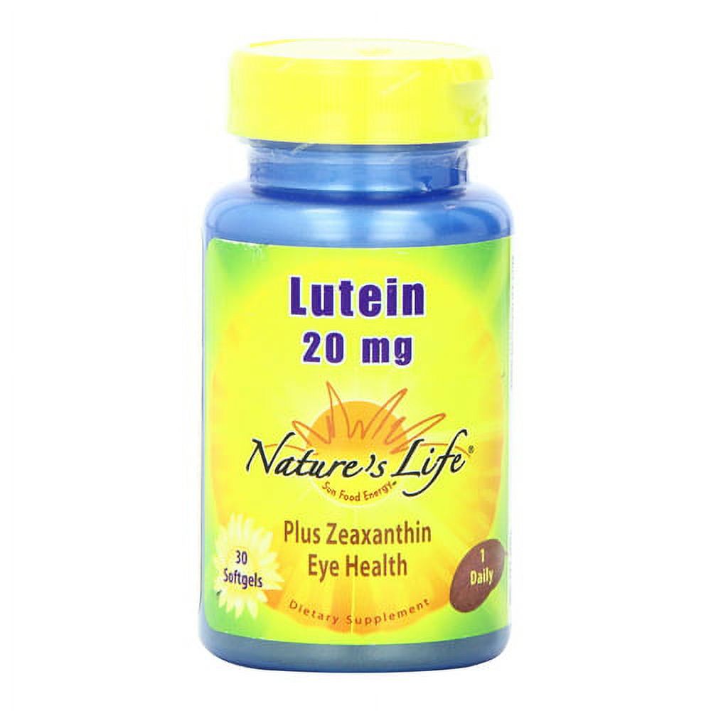 Natures Life Lutein, Plus Zeaxanthin 20 mg, Softgels, 30 Ea, 2 Pack