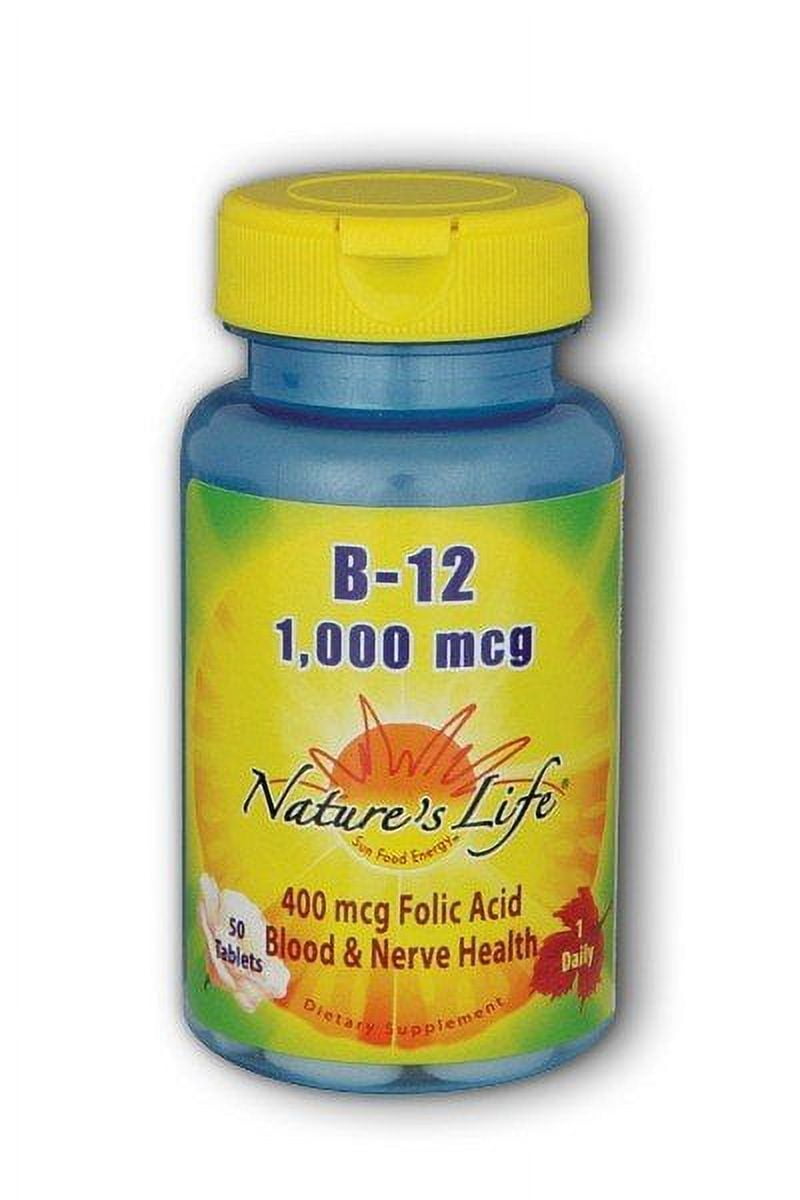 Natures Life Vitamin B 12 1000mcg Vegetarian Yeast Free 50 Tablet natures-life-vitamin-b-12-1000mcg-vegetarian-yeast-free-50-tablet