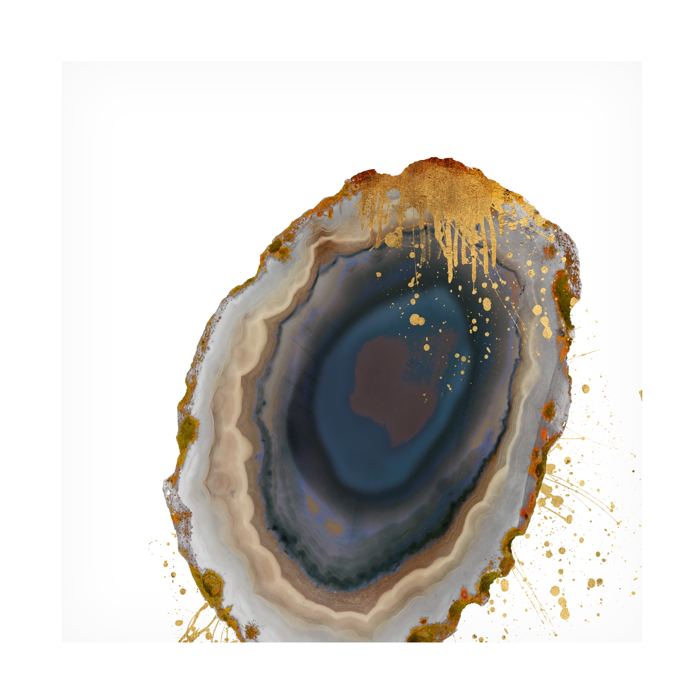 Natures Little Gems 'Gold Crown Agate' Canvas Art