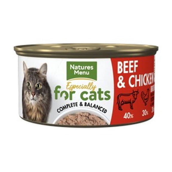Natures Menu Beef and Chicken Cat Can Cat Food 85g Case of 18