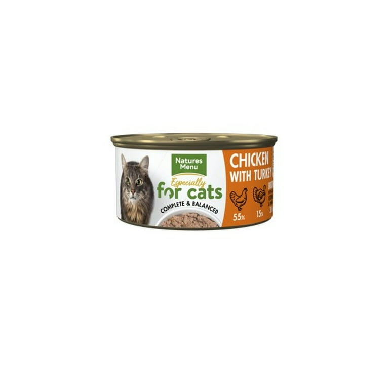 Natures Menu Chicken and Turkey Cat Can Cat Food 85g Case of 18 Walmart