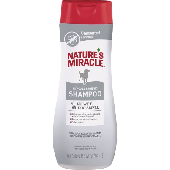 Natures Miracle Hypoallergenic Shampoo & Conditioner for Dogs, 16 Oz, Unscented