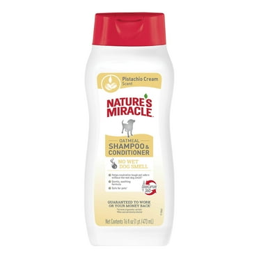 Natures Miracle Oatmeal Dog Shampoo & Conditioner, Pistachio Cream Scent, 16 oz