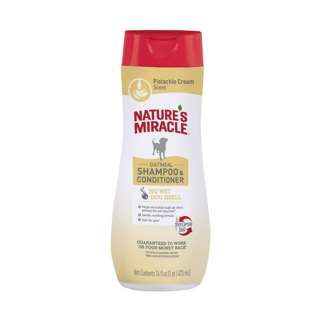 Natures Miracle Oatmeal Dog Shampoo & Conditioner, Pistachio Cream