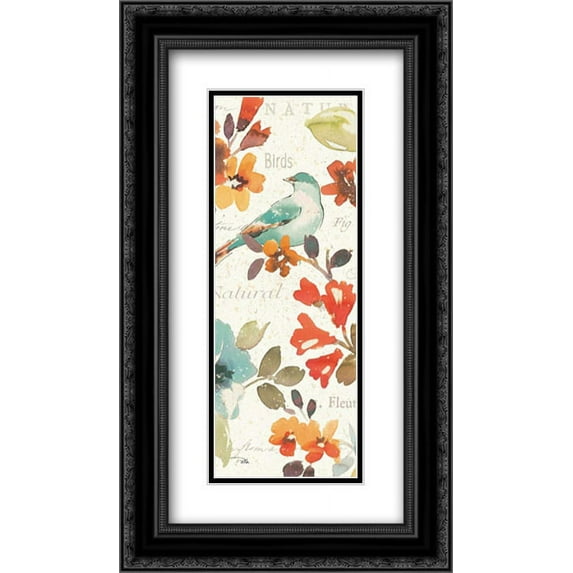 Natures Palette Panel II 2x Matted 14x24 Black Ornate Framed Art Print by Pela