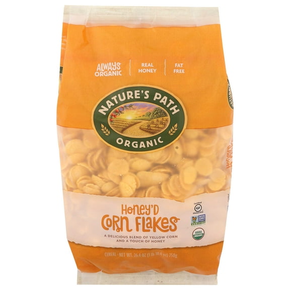 Natures Path Organic Cold HoneyD Corn Flake Cereal, 26.4 Ounce -- 6 per case.