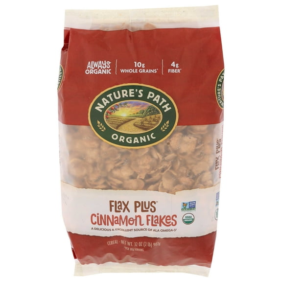 Natures Path Organic Flax Plus with Cinnamon Flax Cereal, 32 Ounce -- 6 per case.