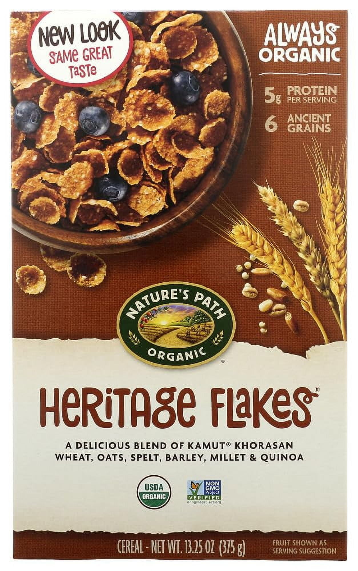 Natures Path Organic Heritage Heirloom? Whole ITL1 Grain Flake Cereal ...