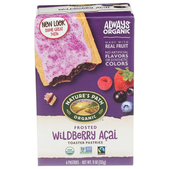Natures Path Organic Wildberry Acai Frosted Toaster Pastry, 11 Ounce -- 12 per case.