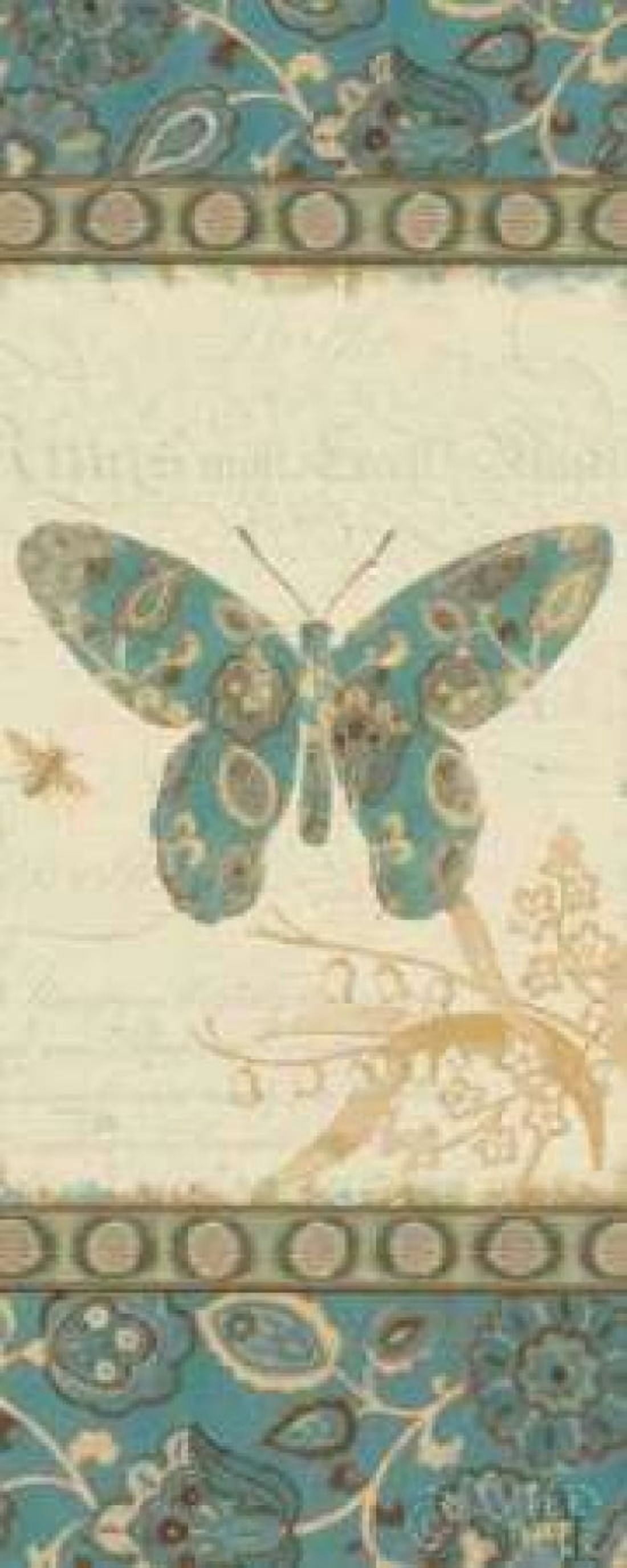 Natures Pattern II in Blue Canvas Art - Pela (24 x 48)